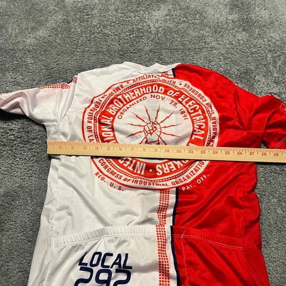 Podiumwear Cycle Jersey Shirt Mens Large Performance Cycling Pocket Electrical - Picture 5 of 5